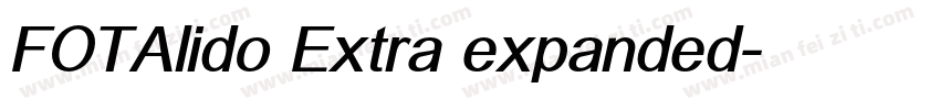 FOTAlido Extra expanded字体转换